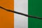 cote d\'ivoire - Ivory Coast flag cracked