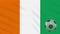 Cote d`Ivoire - Ivory Coast flag and soccer ball