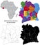 Cote d\'Ivoire map