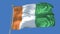 Cote d lvoire animated flag pack in 3D and green screen