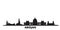 Cote Divoire, Abidjan city skyline isolated vector illustration. Cote Divoire, Abidjan travel black cityscape