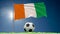 Cote dIvoire - Ivory Coast flag and football rolls