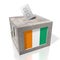 Cote Ivoire - wooden ballot box - voting concept