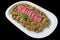 Cotechino - pork sausage with lentils. Traditional Italian dish