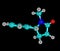 Cotinine molecule isolated on black