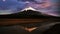 Cotopaxi volcano and animation night timelapse in Ecuador
