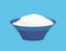 Cottage Cheese in Bowl Icon Vector Illustration