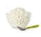 Cottage cheese. Curd close-up isolated