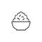 Cottage cheese line outline icon