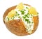 Cottage Cheese And Pineapple Filled Baked Potato