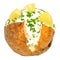 Cottage Cheese And Pineapple Filled Baked Potato