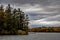 Cottage Country Autumn Scene On Lake Rosseau