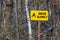 Cottage Country Road Sign Warns