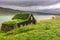 Cottage covered with grass on the roof, Iceland