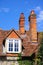 Cottage dormer and chimneys, Hambledon.