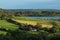 Cottage on farmland close to shores of Lough Gill in County Leitrim, Ireland pictured on early summer evening