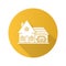 Cottage flat design long shadow glyph icon