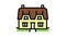 cottage house color icon animation