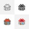Cottage houses icon