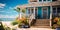 cottage residential exterior with weathered shingles, a wraparound porch, and beach-inspired decor.