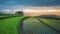 Cottage Rice Field Mountain View