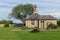 Cottage Scottish coast with view at rail and road bridges