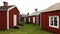 Cottages in Gammelstad Kyrkstad near Lulea in Sweden