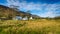 Cottages nestled under moutnains at Applecross