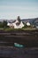 Cottages in plockton scotland with the tide out and some rowing