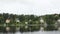 Cottages on the shore. Sweden. Amazing Swedish Wooden Log Cabin House On Rocky Island. Beautiful homes and vacation