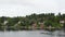 Cottages on the shore. Sweden. Amazing Swedish Wooden Log Cabin House On Rocky Island. Beautiful homes and vacation