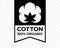 Cotton 100% organic tag, natural fabric logo icon, vector cotton quality certificate label