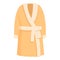 Cotton bathrobe icon cartoon vector. Lady velour