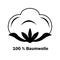 Cotton boll or flower. Line art icon for apps and websites