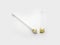 Cotton buds with Earwax and Hair in the ear on white background