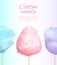 Cotton Candy Banner with Sweet Floss Spun Sugar
