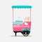 Cotton candy cart, kiosk on wheels, retail, sweets and confectio