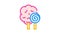 cotton candy color icon animation