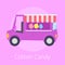 Cotton Candy Shopping Store Vector Illustration