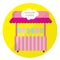 cotton candy stall. Vector illustration decorative design