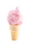 Cotton Candy in an Traditional Ice Cream Cone