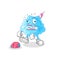 Cotton candy zombie character.mascot vector
