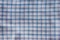 Cotton fabric natural ,Grid pattern blue and white and Rough surface background.