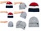 Cotton hat, headgear for cold seasons, set and collection