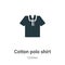 Cotton polo shirt vector icon on white background. Flat vector cotton polo shirt icon symbol sign from modern clothes collection