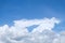 Cotton stratocumulus clouds with clear blue sky background.