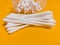 Cotton swabs buds on wood sticks hisopo wooden soft cotton earwax cleaner buds  ENT closeup view