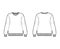 Cotton-terry oversized sweatshirt technical fashion illustration with relaxed fit, crew neckline, long sleeves jumper