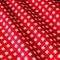 Cotton textile background, red checked fabric. Cotton Provence Fabrics