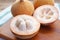 Cotton White Flesh of Ripe Santol Fruit or Wild Mangosteen